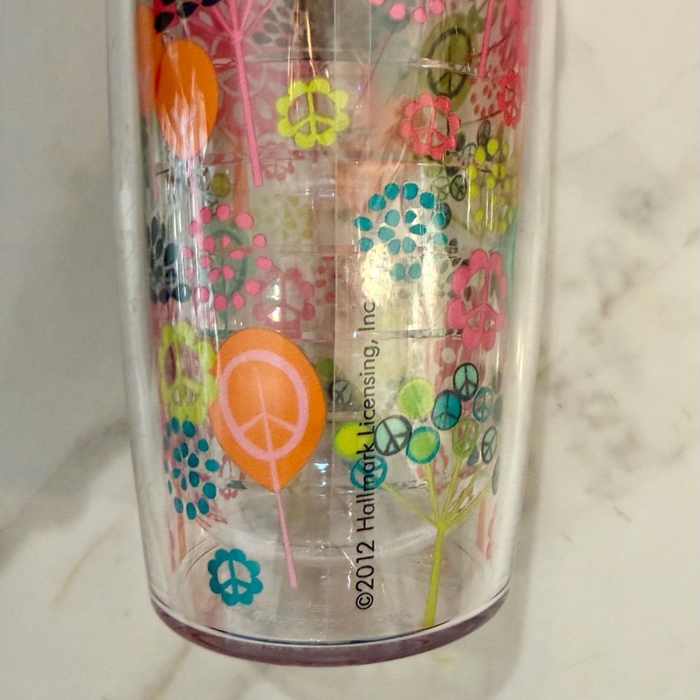 Set of 3 Tervis Tumbler Cups with Lids 16 oz Elephants Peace Flowers EUC - Picture 8 of 9